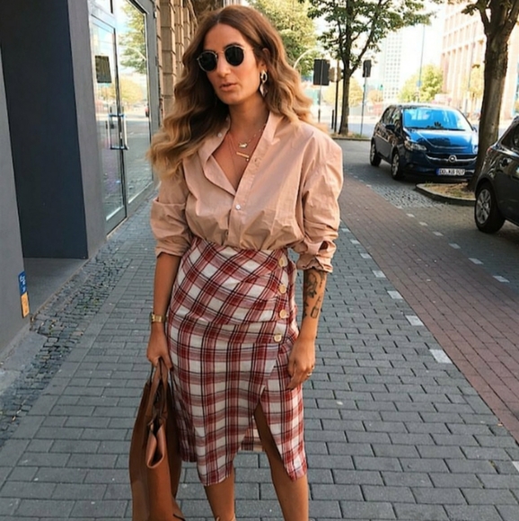 Zara plaid skirt - Picture 1 of 4